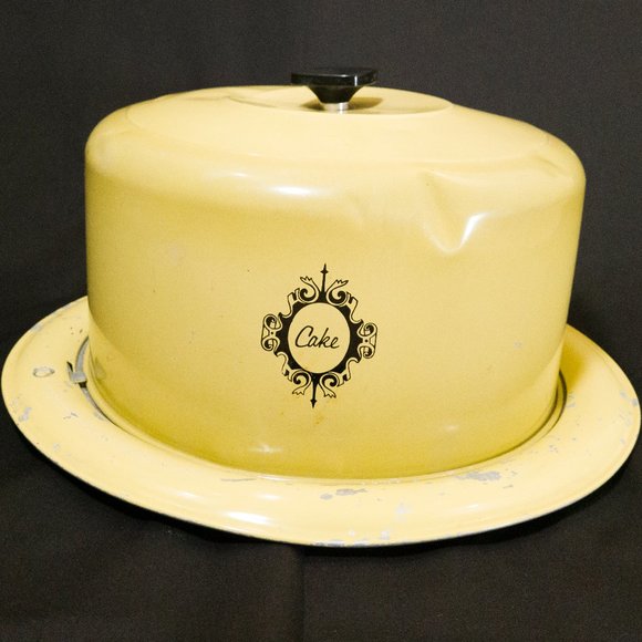 Vintage West Bend Cake Carrier in Yellow